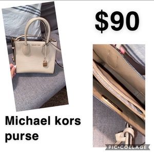 Michael Kors textured-leather shoulder purse